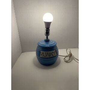 Vintage Disney Winnie The Pooh Hunny Pot Lamp Nursery Blue No Shade